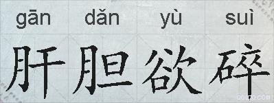 肝胆欲碎的拼音