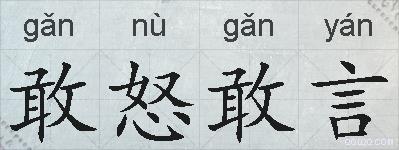 敢怒敢言的拼音