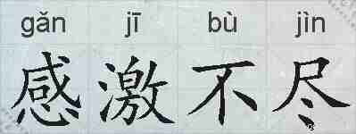 感激不尽的拼音