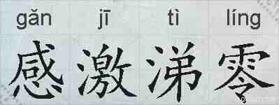 感激涕零的拼音