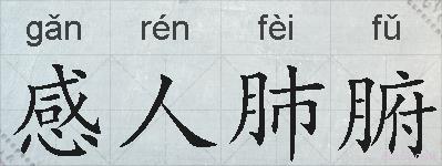 感人肺腑的拼音