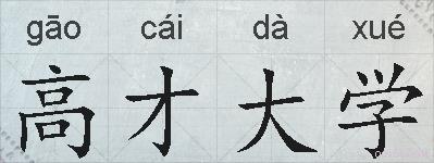 高才大学的拼音