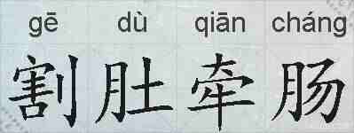 割肚牵肠的拼音