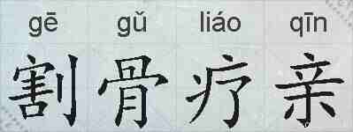 割骨疗亲的拼音