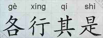 各行其是的拼音