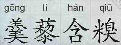 羹藜含糗的拼音