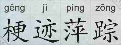 梗迹萍踪的拼音