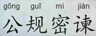 公规密谏的拼音