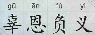 辜恩负义的拼音