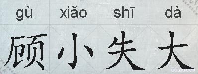 顾小失大的拼音