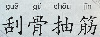 刮骨抽筋的拼音