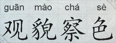 观貌察色的拼音