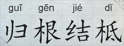 归根结柢的拼音