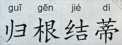 归根结蒂的拼音