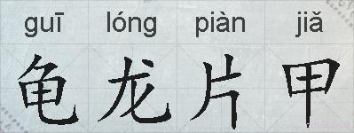龟龙片甲的拼音