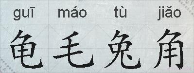 龟毛兔角的拼音
