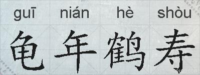 龟年鹤寿的拼音