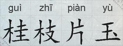 桂枝片玉的拼音