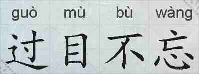 过目不忘的拼音