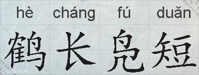 鹤长凫短的拼音