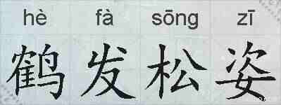 鹤发松姿的拼音
