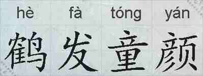 鹤发童颜的拼音