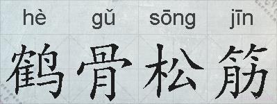 鹤骨松筋的拼音