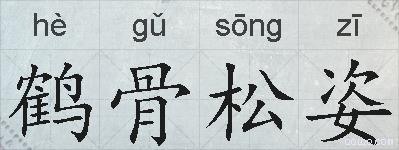 鹤骨松姿的拼音