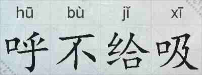 呼不给吸的拼音
