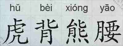 虎背熊腰的拼音