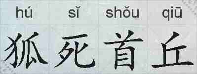 狐死首丘的拼音