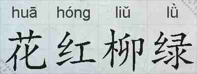 花红柳绿的拼音