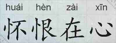 怀恨在心的拼音