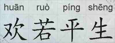 欢若平生的拼音