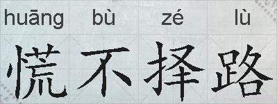 慌不择路的拼音