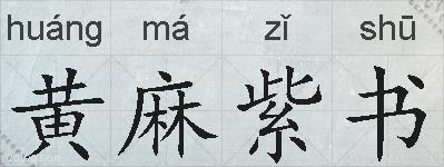 黄麻紫书的拼音