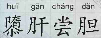 隳肝尝胆的拼音
