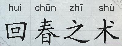 回春之术的拼音