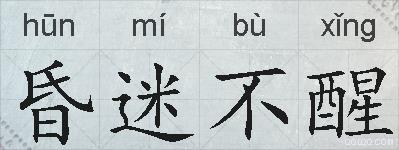 昏迷不醒的拼音