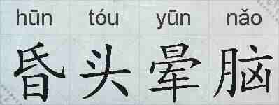 昏头晕脑的拼音