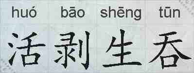 活剥生吞的拼音