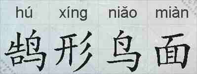 鹄形鸟面的拼音