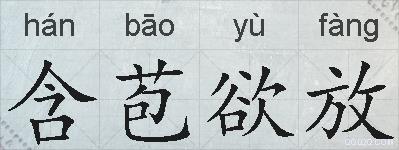 含苞欲放的拼音