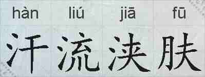 汗流浃肤的拼音