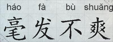 毫发不爽的拼音