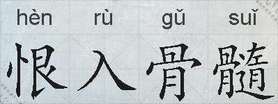 恨入骨髓的拼音