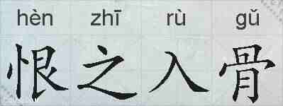 恨之入骨的拼音