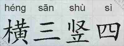 横三竖四的拼音