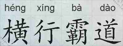 横行霸道的拼音