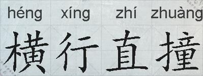 横行直撞的拼音